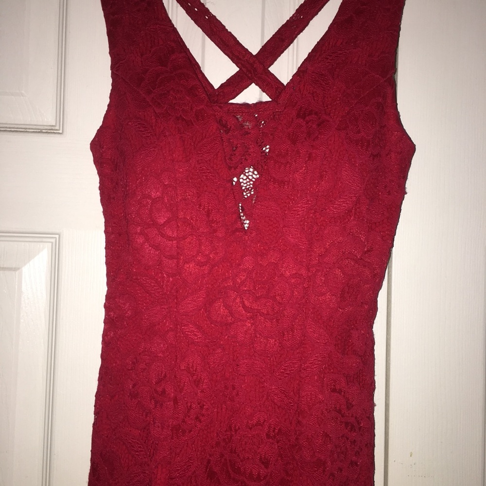 Red Laced Elegant Dress by Windsor